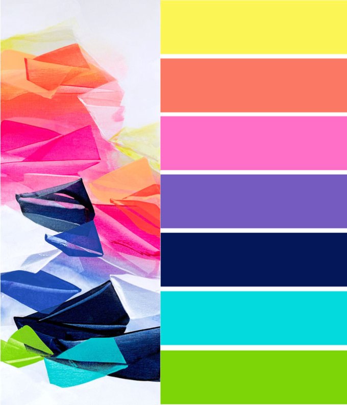 Abstract Painting Color Schemes